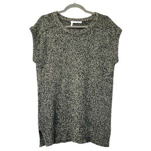 Derek Lam Very Soft 100% Cashmere Sleeveless Sweater Vest 10 Crosby Heather Gray